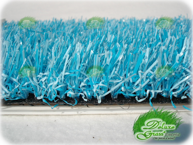 cesped artificial color azul bicolor